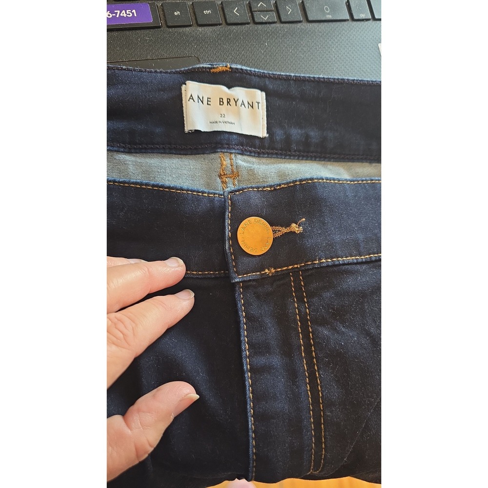 Lane Bryant Womens Size 22 Dark Wash Skinny Jeans Denim Casual Plus Size NWOT - Picture 3 of 3